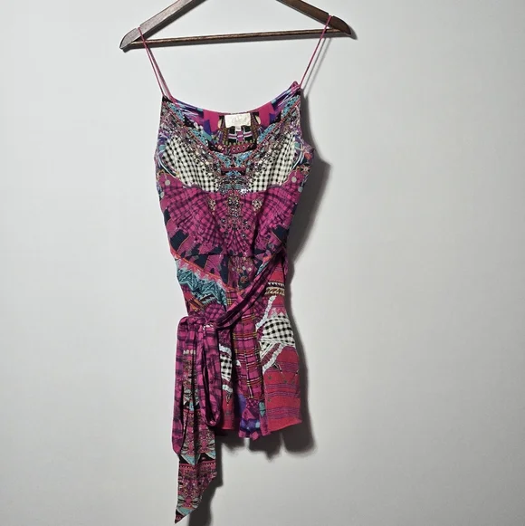 Camilla Desert Discotheque Flared Playsuit with Belt - Picture 2 of 12